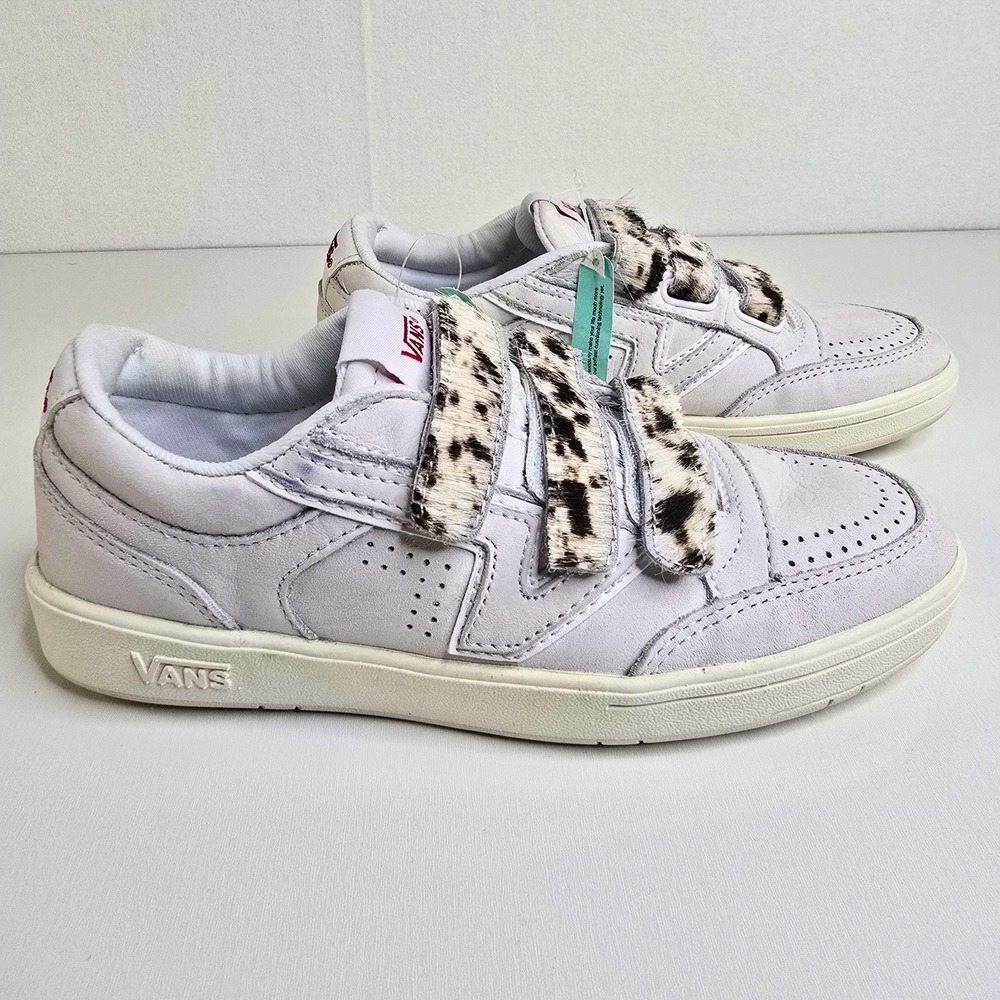 Vans ComfyCush Lowland CC Lavender Cow Print Strap Sneakers US Size 4.5